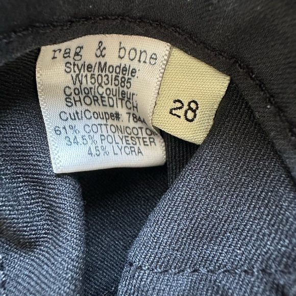 Rag & bone Shoreditch - Coated Grey W15031585 Skinny Jeans - Picture 5 of 7